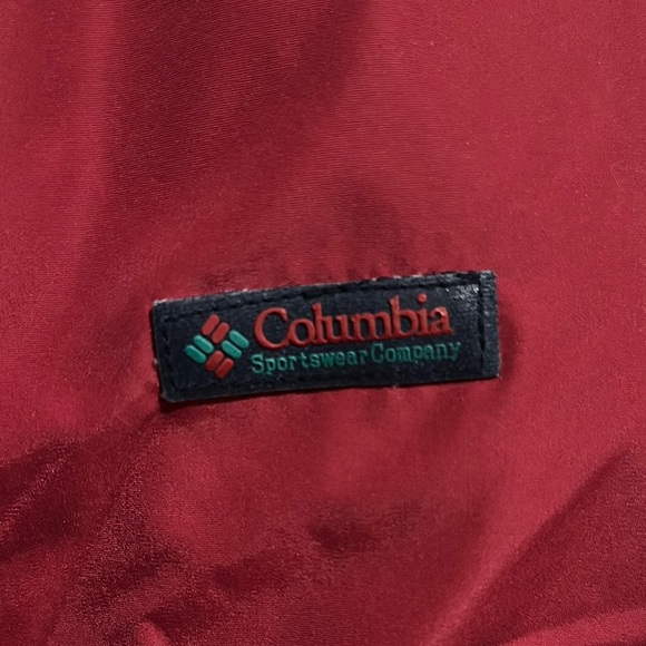 mens vintage red Columbia Sportswear Company full zip up fleece lined jacket - Picture 3 of 4
